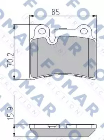 FOMAR FRICTION fo871381 -  Комплект тормозных колодок, дисковый тормоз